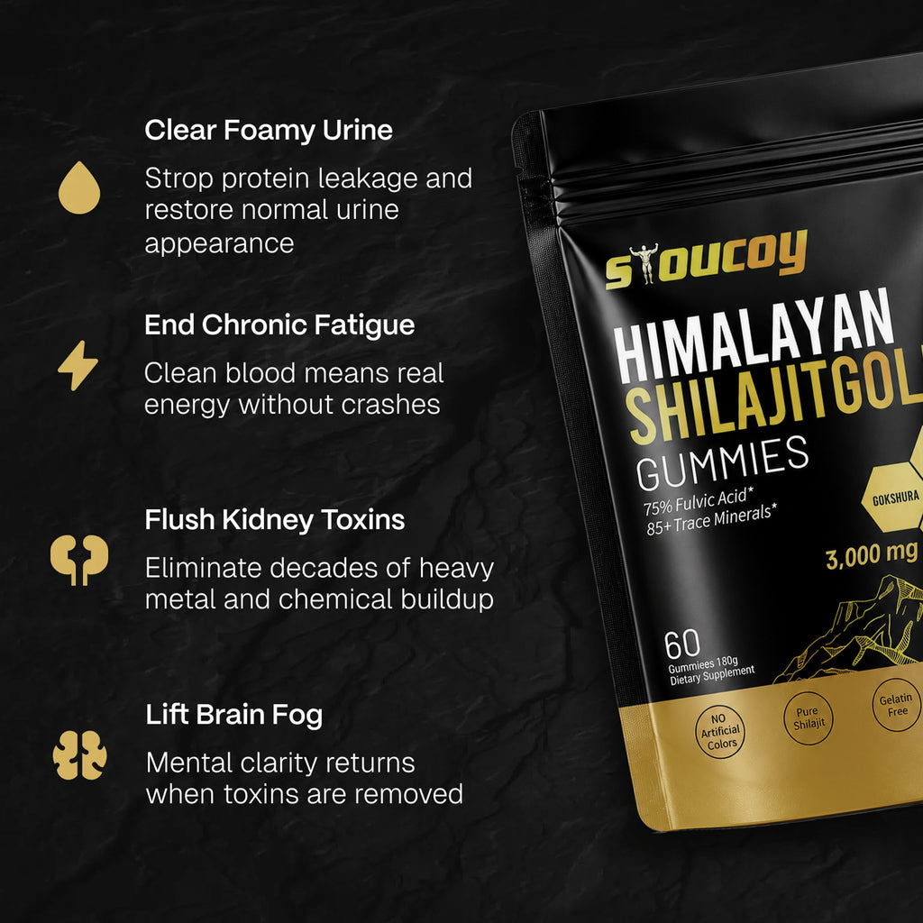 Kidney Support & Detox Shilajit Gummies - Pure Himalayan Minerals